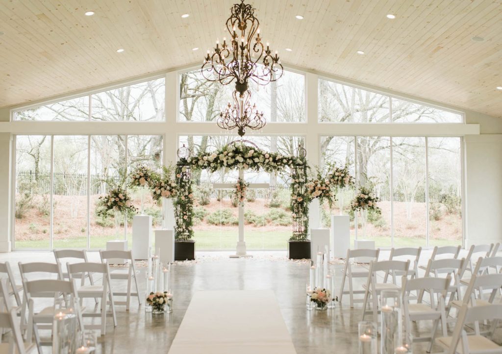 Floral-Filled Ceremony With Donut Bar Reception, Featured on Aisle Planner, ShelbyRae Photographs, Pink Wedding Inspiration, Pink Marble Mansion, Tate House