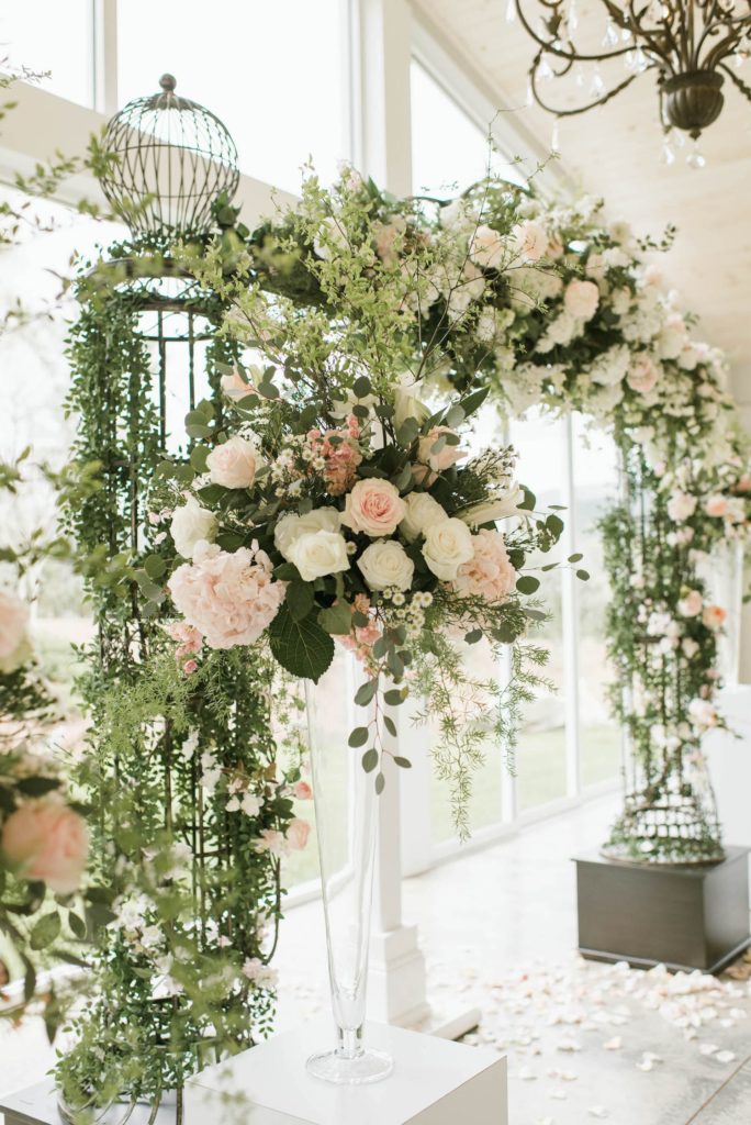 Floral-Filled Ceremony With Donut Bar Reception, Featured on Aisle Planner, ShelbyRae Photographs, Pink Wedding Inspiration, Pink Marble Mansion, Tate House