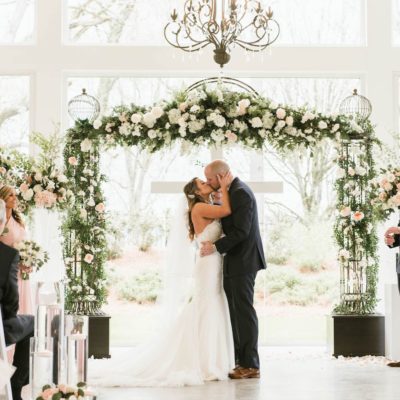 Floral-Filled Ceremony With Donut Bar Reception