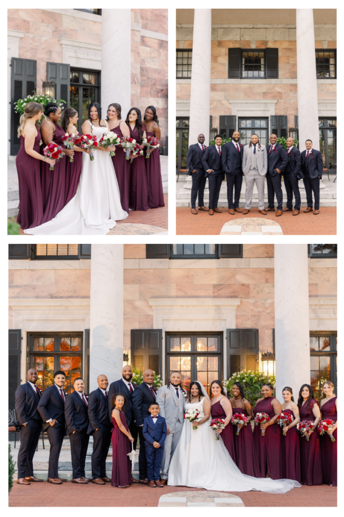 Elegant Wedding, Cabernet and Navy Wedding, Fall Wedding, Tate House Wedding, Atlanta Wedding Venue, Georgia Wedding Venue